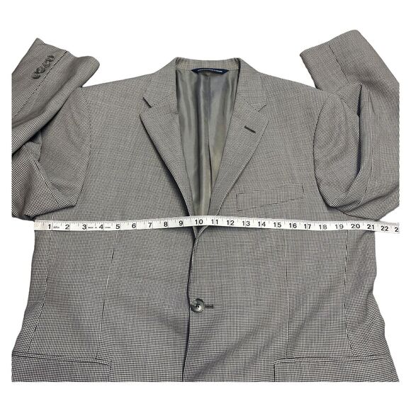 Hickey Freeman Addison Sport Coat Men's 42 X 35 Black White Houndstooth Classic - Picture 7 of 9